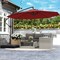 Dyed Polyester LED Offset Hanging Umbrella, 10x8.5 ft, 360 Tilt and Base